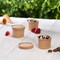 [12 oz. - 25 Count Kraft Paper Food Containers with Vented Lids - To Go Hot Soup Bowls, Disposable Ice Cream Cups, Ideal for Hot and Cold Foods - (Formerly Comfy Package)
